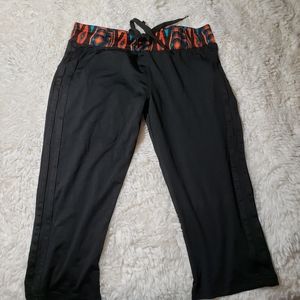 Aviva Sports Aztec Print Cropped Leggings Gym Active Workout Fitness